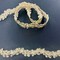 1 Yard Beaded & Corded Lace Trimming on Net Mesh | 1" Wide | Elegant Embroidered Trim for Bridal, Formal & Dancewear